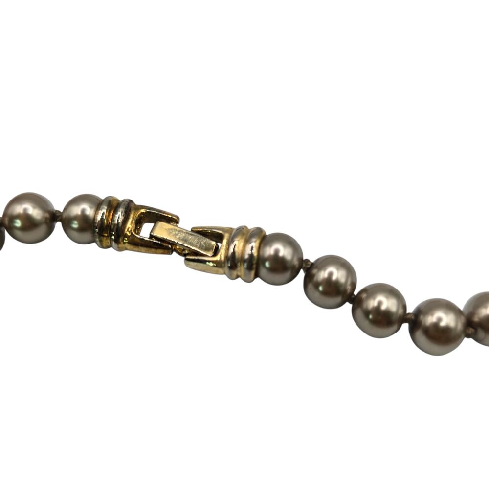 Necklace Golden Brown Beaded 8mm Choker Hook Clasp 14" Single Strand SKU2919 - Picture 7 of 8